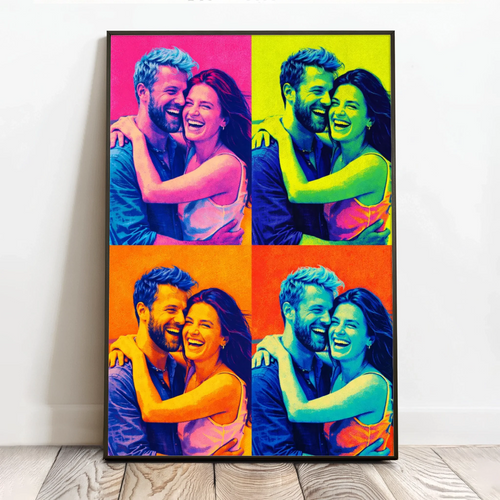 Póster Pop Art personalizado con efecto serigrafía, formato 40x60 cm, impresión de alta calidad con colores – Motiv 2